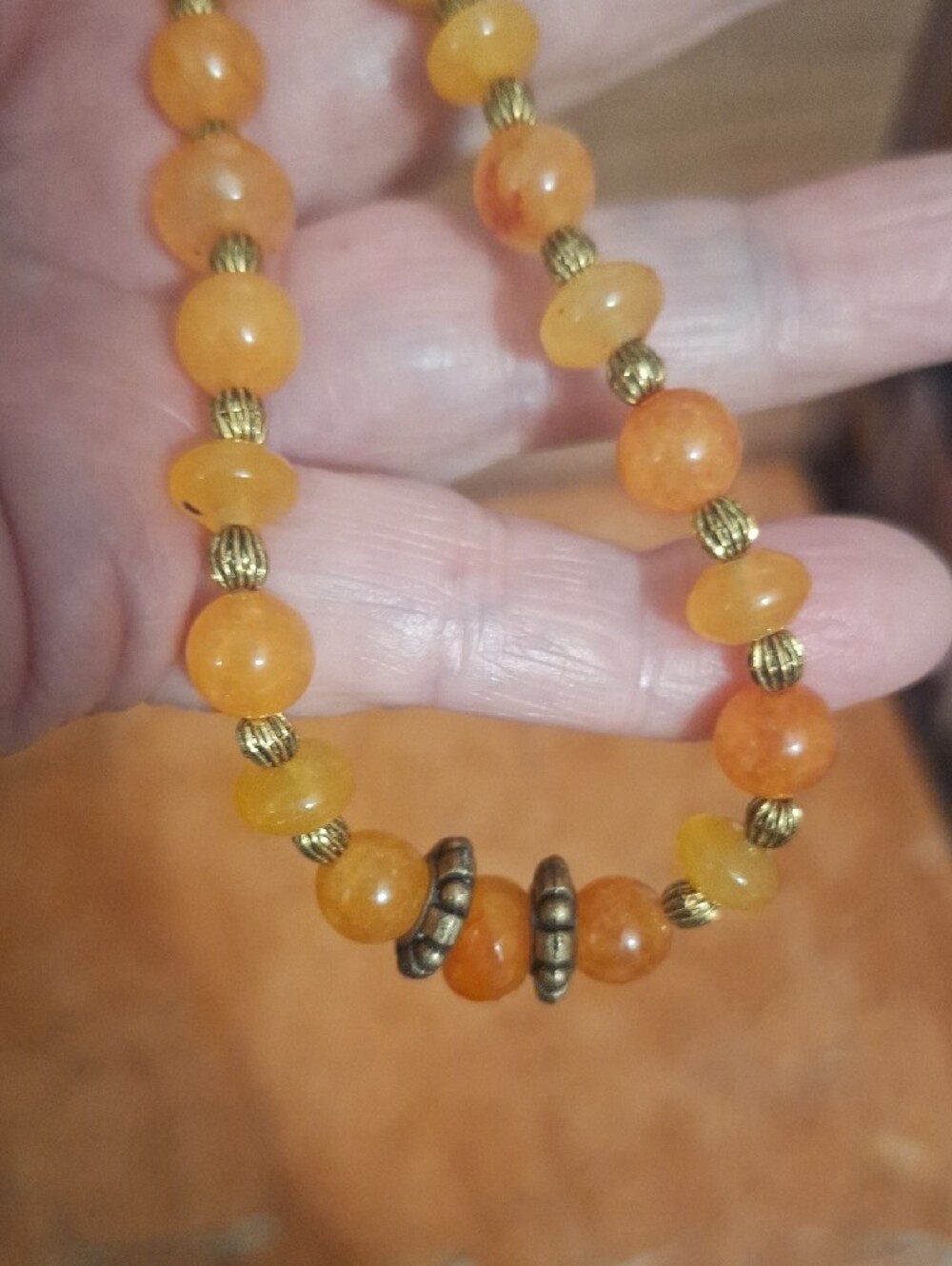 Carnelian Agate Beaded Necklace - Picture 7 of 7